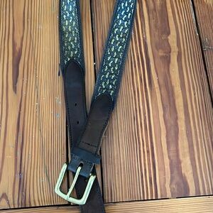 Vineyard vines, webbing and leather golf themed belt size 32
